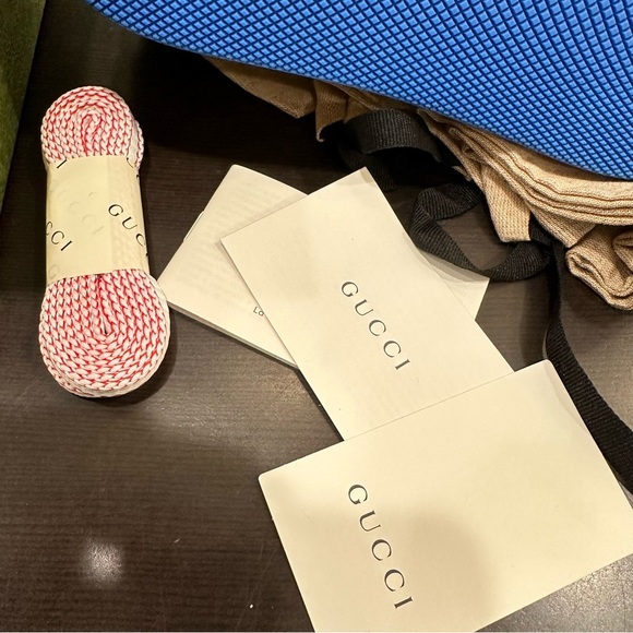 Gucci Women's Basket Lace Up Low Top Sneakers Size 8.5 New - Picture 11 of 15